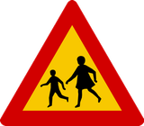 Warning for children.