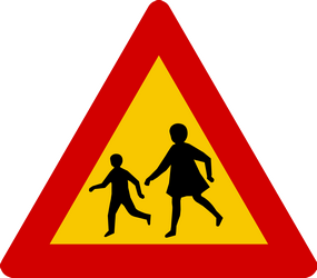 Warning for children.