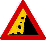 Warning for falling rocks.
