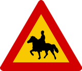 Warning for equestrians.