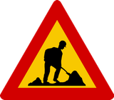 Warning for roadworks.