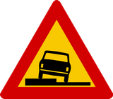 Warning for a soft verge.