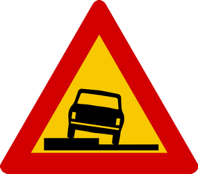Warning for a soft verge.