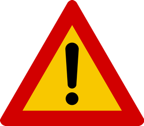 Warning for a danger with no specific traffic sign.