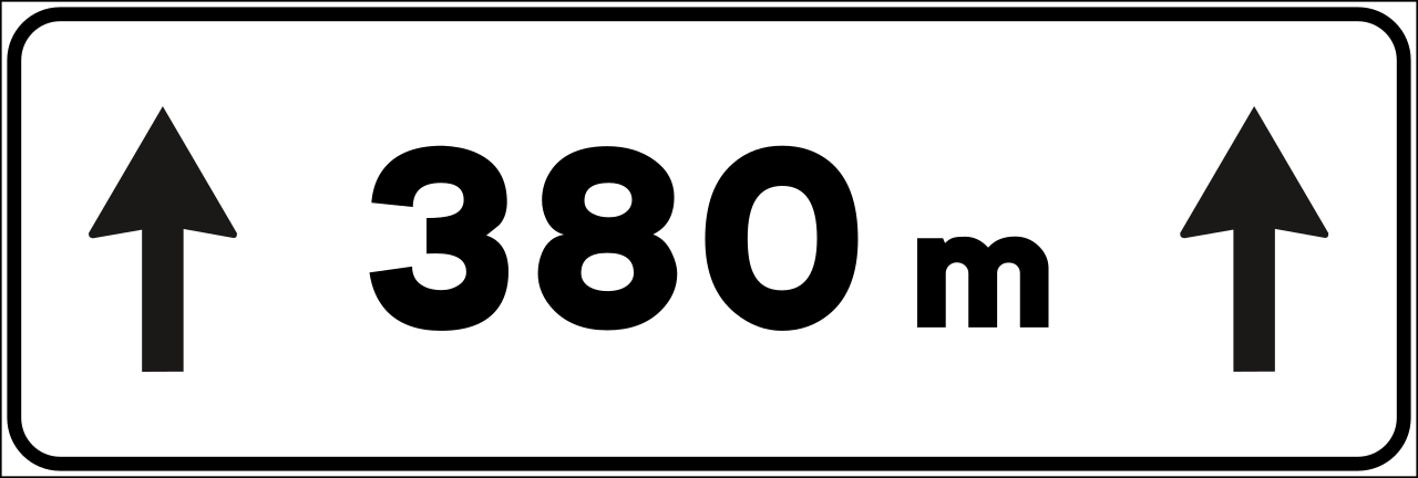 Für ... Meter.