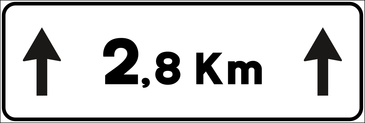 Für ... Kilometer.