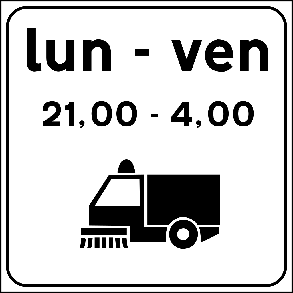 Straßenreinigung zum angegebenen Zeitpunkt.
