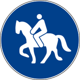Via obrigatória para cavaleiros.
