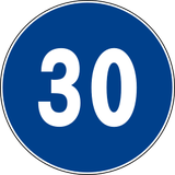 Início de velocidade mínima.