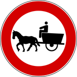 Veículos de tração animal proibidos.