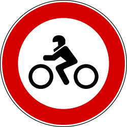 Motociclos proibidos.