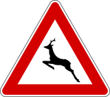Aviso de cruzamento de veados.