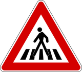 Aviso de passagem para peões.