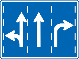 Overview of the lanes and their direction.