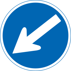 Pass obstacle on the left.