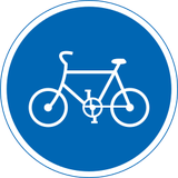 Mandatory path for cyclists.