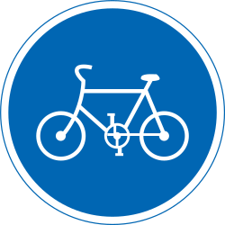 Mandatory path for cyclists.