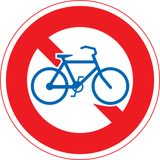 Cyclists prohibited.