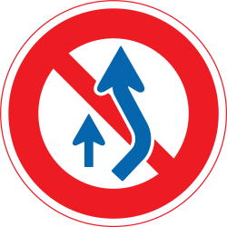 Overtaking prohibited.