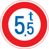 Vehicles heavier than indicated prohibited.