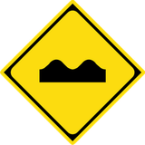 Warning for a bad road surface.