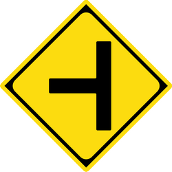 Warning for a side road from the left.