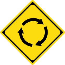 Warning for a roundabout.