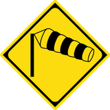 Warning for strong crosswinds.