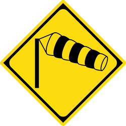 Warning for strong crosswinds.