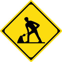 Warning for roadworks.