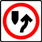 Pass obstacle on the right.