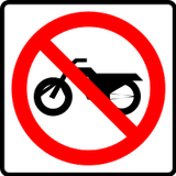 Motorcycles prohibited.