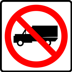 Trucks prohibited.