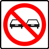Overtaking prohibited.