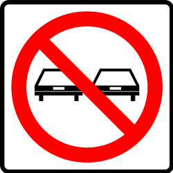 Overtaking prohibited.