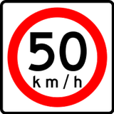 Start of a speed limit.