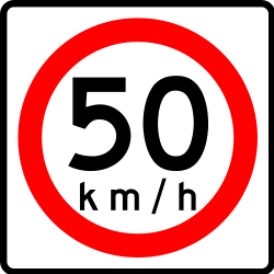 Start of a speed limit.