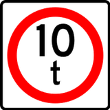 Vehicles heavier than indicated prohibited.