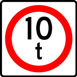 Vehicles heavier than indicated prohibited.