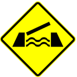 Warning for a movable bridge.