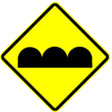 Warning for a bad road surface.