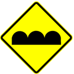 Warning for a bad road surface.