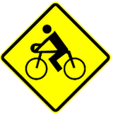 Warning for cyclists.