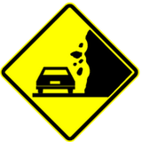Warning for falling rocks.