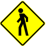 Warning for pedestrians.