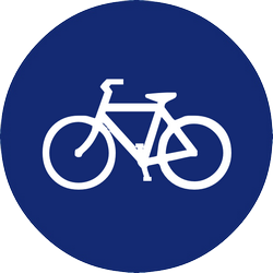 Vorgeschriebener Radweg.