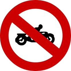 Motorcycles prohibited.