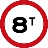 Vehicles heavier than indicated prohibited.
