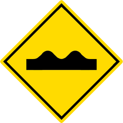 Warning for a bad road surface.