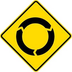 Warning for a roundabout.